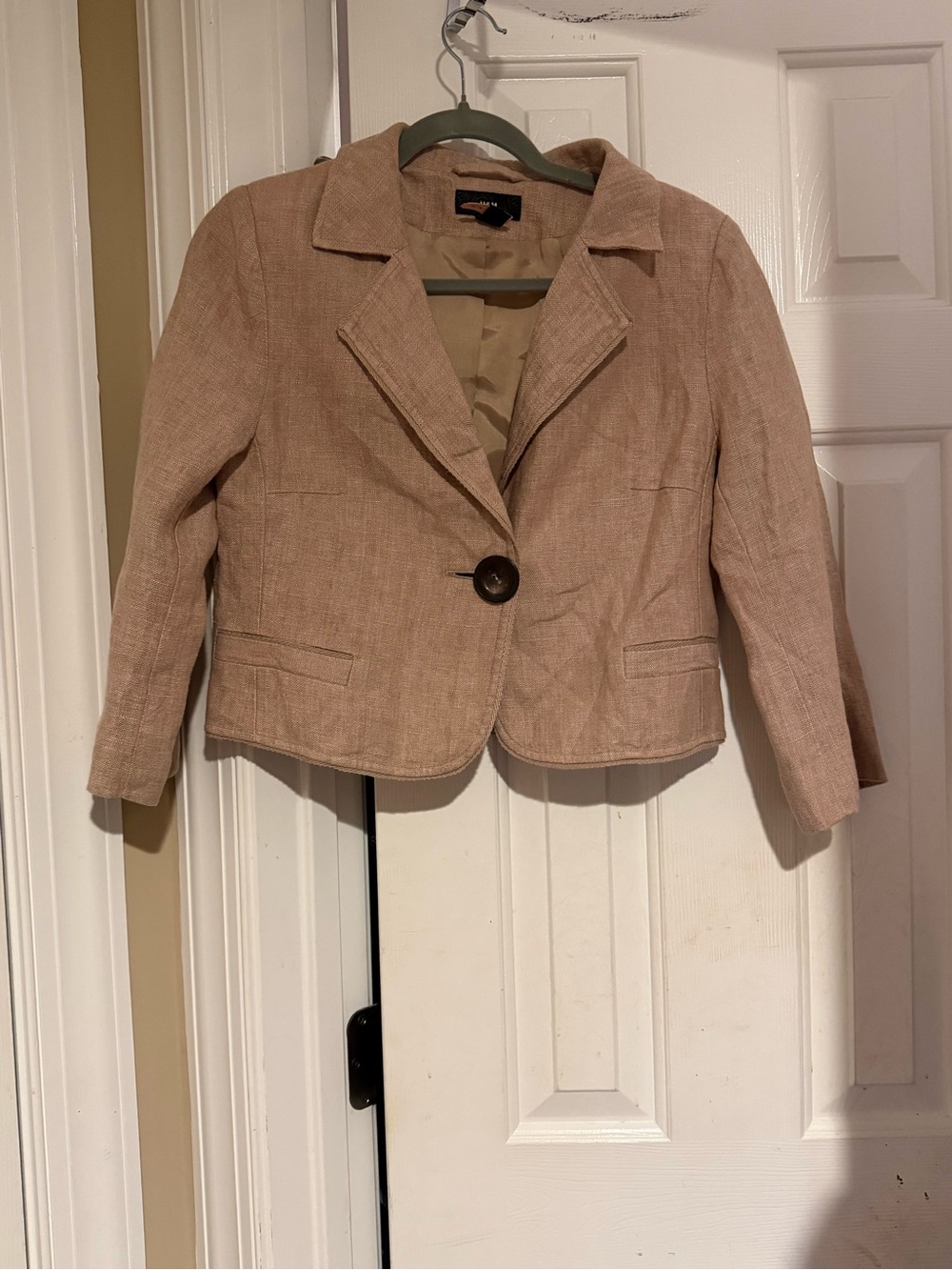 H&M Cropped Tan Single-Button Blazer